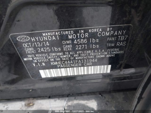 Photo 8 VIN: KMHEC4A41FA131944 - HYUNDAI SONATA HYBRID 