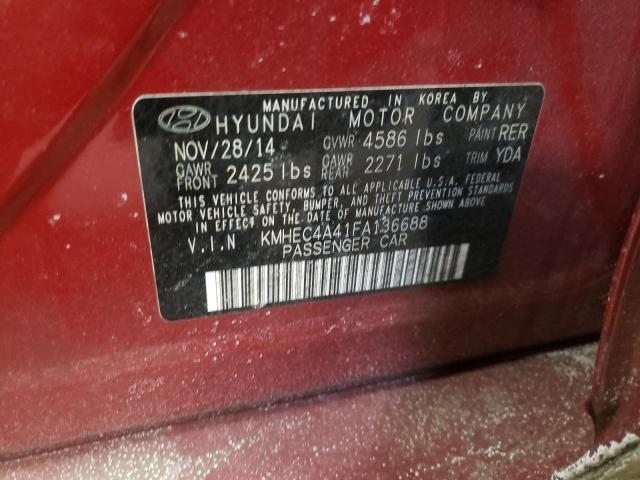 Photo 9 VIN: KMHEC4A41FA136688 - HYUNDAI SONATA HYB 