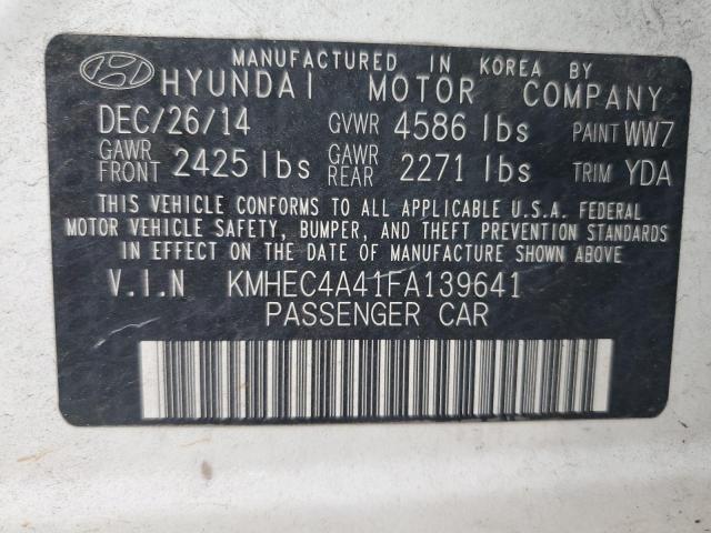 Photo 11 VIN: KMHEC4A41FA139641 - HYUNDAI SONATA HYB 