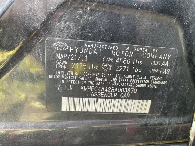 Photo 9 VIN: KMHEC4A42BA003870 - HYUNDAI SONATA 