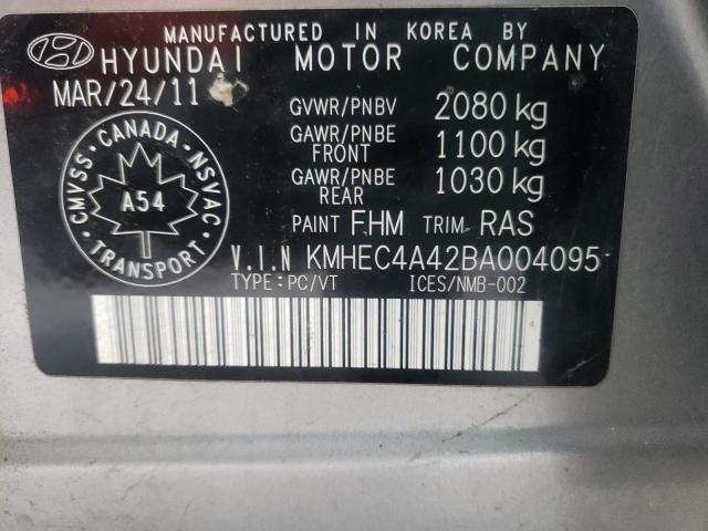 Photo 9 VIN: KMHEC4A42BA004095 - HYUNDAI SONATA HYB 