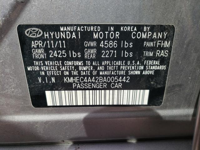 Photo 9 VIN: KMHEC4A42BA005442 - HYUNDAI SONATA HYB 