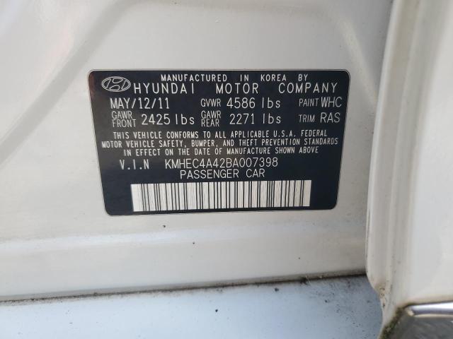 Photo 11 VIN: KMHEC4A42BA007398 - HYUNDAI SONATA 