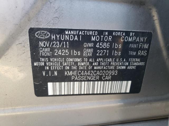 Photo 11 VIN: KMHEC4A42CA020993 - HYUNDAI SONATA HYB 