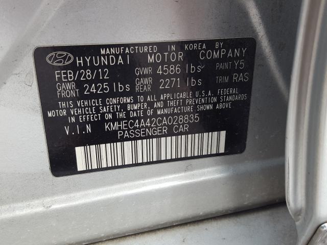 Photo 9 VIN: KMHEC4A42CA028835 - HYUNDAI SONATA HYB 