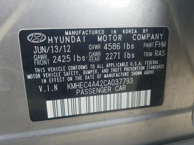 Photo 9 VIN: KMHEC4A42CA037793 - HYUNDAI SONATA HYB 