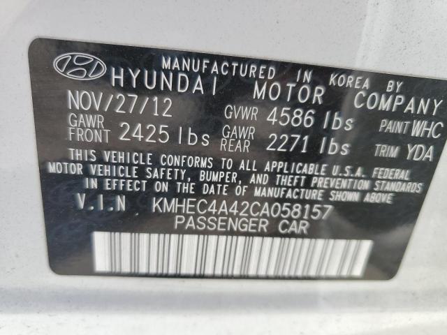 Photo 9 VIN: KMHEC4A42CA058157 - HYUNDAI SONATA HYB 