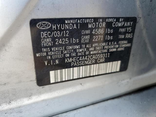 Photo 11 VIN: KMHEC4A42CA059311 - HYUNDAI SONATA HYB 