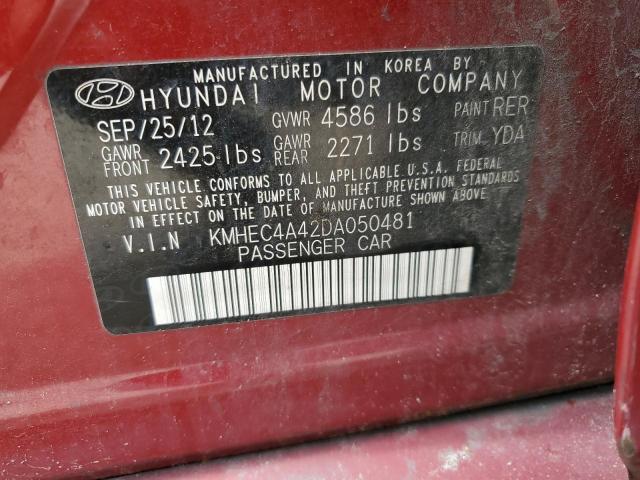 Photo 11 VIN: KMHEC4A42DA050481 - HYUNDAI SONATA 