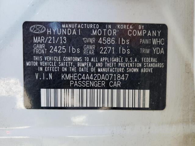 Photo 9 VIN: KMHEC4A42DA071847 - HYUNDAI SONATA HYB 