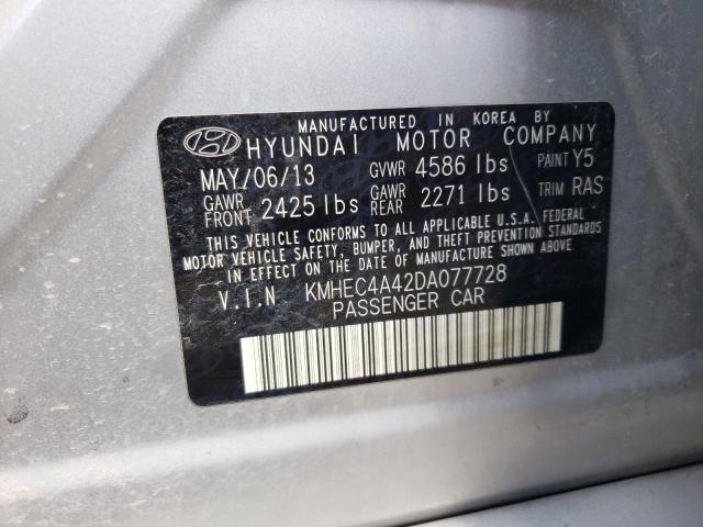 Photo 9 VIN: KMHEC4A42DA077728 - HYUNDAI SONATA HYB 