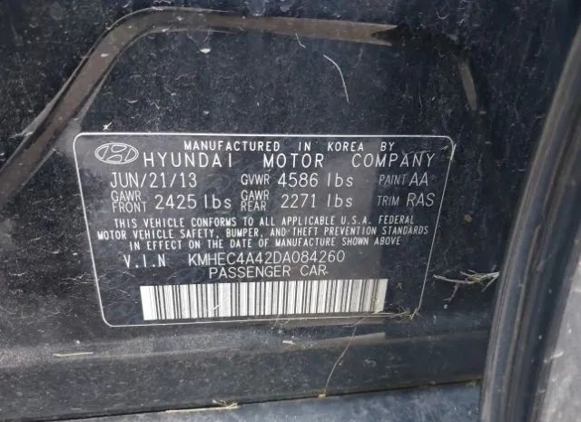 Photo 8 VIN: KMHEC4A42DA084260 - HYUNDAI SONATA HYBRID 