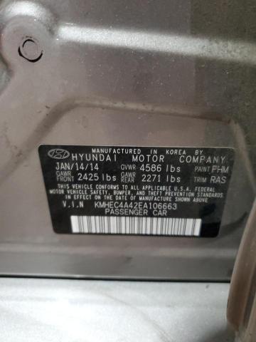 Photo 11 VIN: KMHEC4A42EA106663 - HYUNDAI SONATA HYB 