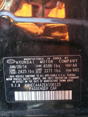 Photo 9 VIN: KMHEC4A42EA108123 - HYUNDAI SONATA HYB 