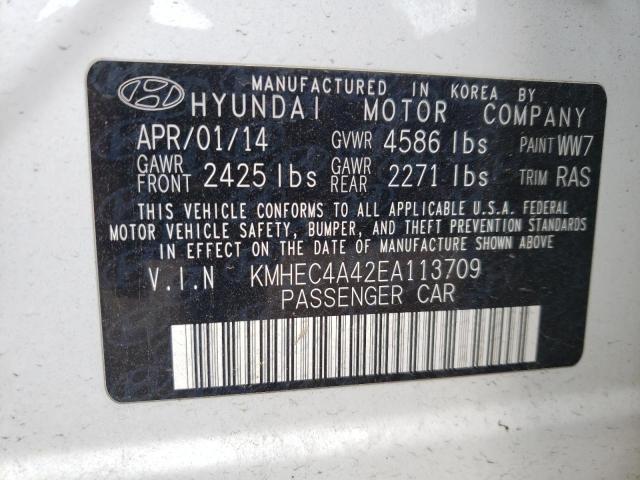 Photo 11 VIN: KMHEC4A42EA113709 - HYUNDAI SONATA HYB 