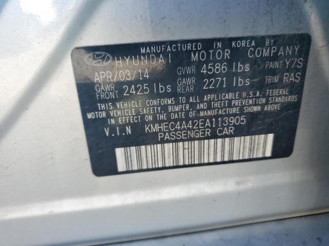 Photo 11 VIN: KMHEC4A42EA113905 - HYUNDAI SONATA HYB 