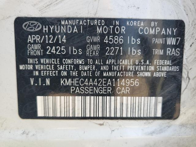 Photo 12 VIN: KMHEC4A42EA114956 - HYUNDAI SONATA 