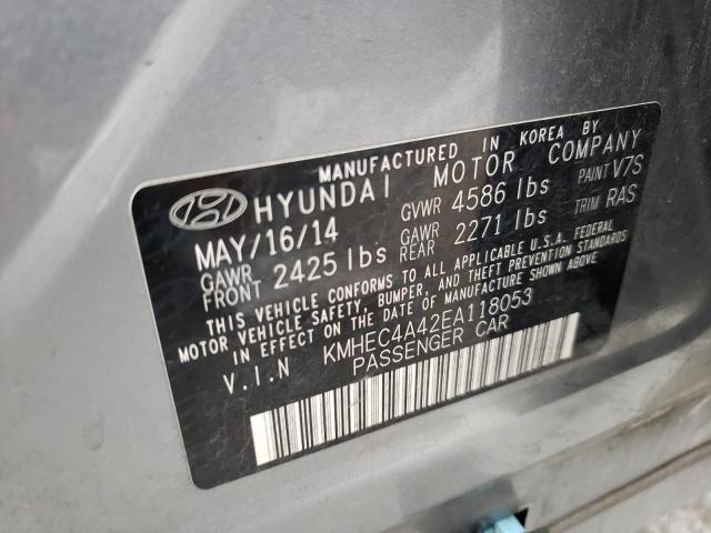 Photo 9 VIN: KMHEC4A42EA118053 - HYUNDAI SONATA HYB 