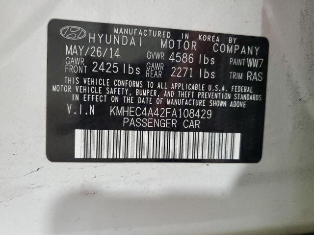 Photo 12 VIN: KMHEC4A42FA108429 - HYUNDAI SONATA HYB 