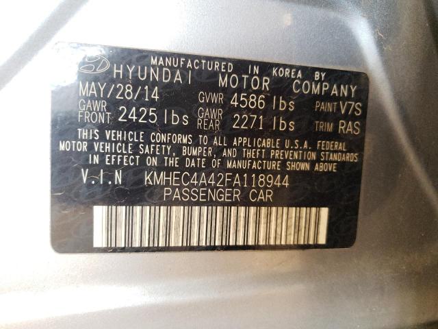 Photo 9 VIN: KMHEC4A42FA118944 - HYUNDAI SONATA HYB 