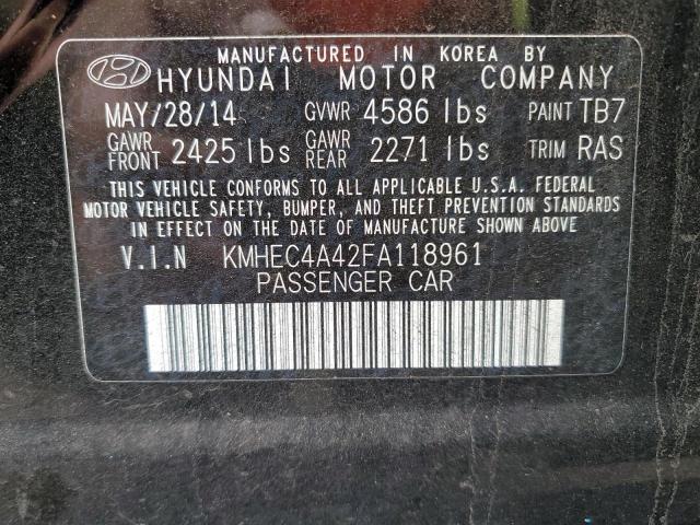 Photo 11 VIN: KMHEC4A42FA118961 - HYUNDAI SONATA 