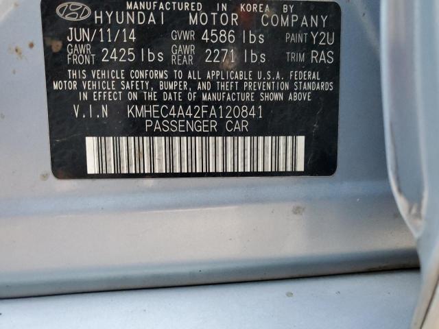 Photo 11 VIN: KMHEC4A42FA120841 - HYUNDAI SONATA HYB 