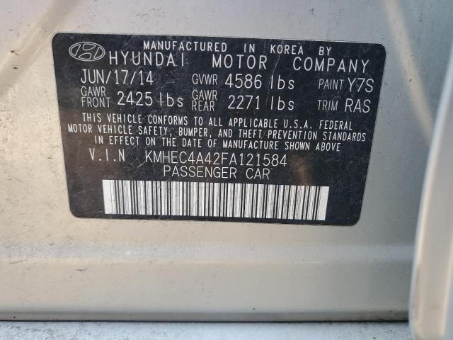 Photo 11 VIN: KMHEC4A42FA121584 - HYUNDAI SONATA HYB 