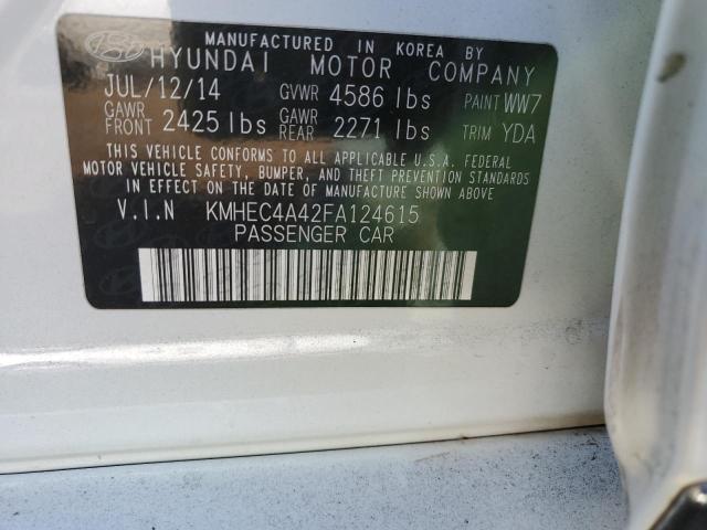 Photo 11 VIN: KMHEC4A42FA124615 - HYUNDAI SONATA HYB 