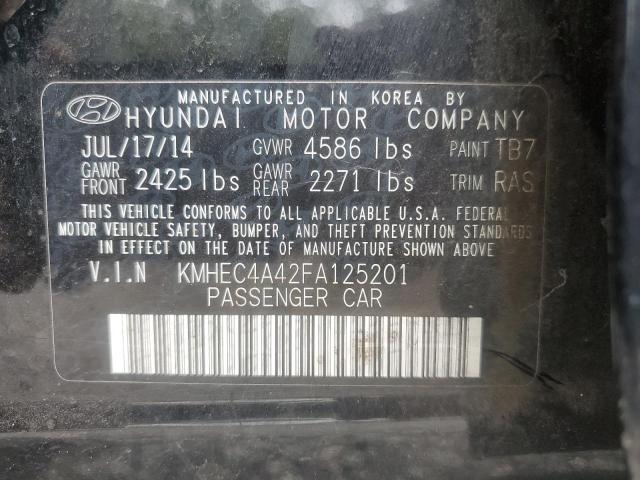 Photo 11 VIN: KMHEC4A42FA125201 - HYUNDAI SONATA HYB 