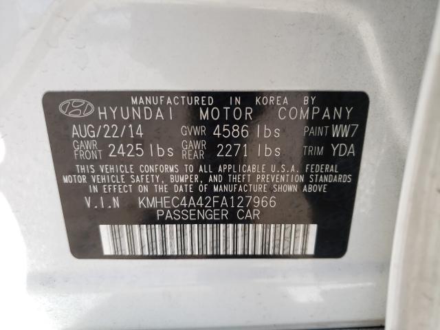 Photo 9 VIN: KMHEC4A42FA127966 - HYUNDAI SONATA 