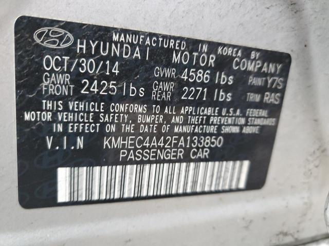 Photo 11 VIN: KMHEC4A42FA133850 - HYUNDAI SONATA HYB 