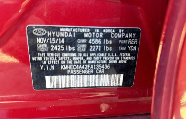 Photo 9 VIN: KMHEC4A42FA135436 - HYUNDAI SONATA HYB 