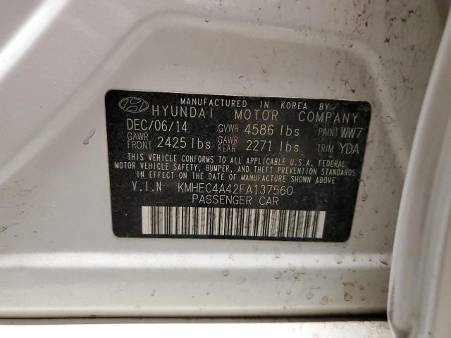 Photo 11 VIN: KMHEC4A42FA137560 - HYUNDAI SONATA 