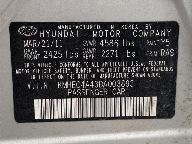 Photo 9 VIN: KMHEC4A43BA003893 - HYUNDAI SONATA HYB 