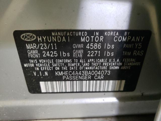 Photo 9 VIN: KMHEC4A43BA004073 - HYUNDAI SONATA HYB 