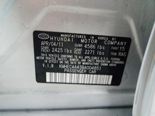 Photo 9 VIN: KMHEC4A43BA004851 - HYUNDAI SONATA HYB 