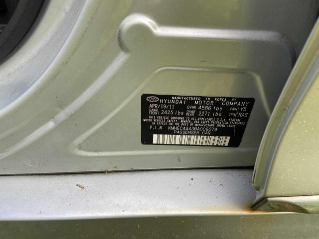 Photo 9 VIN: KMHEC4A43BA006079 - HYUNDAI SONATA HYB 