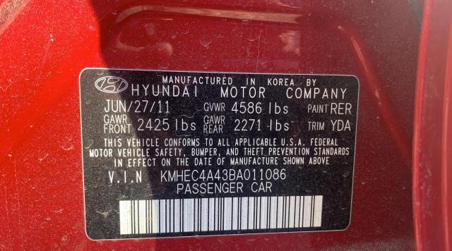 Photo 9 VIN: KMHEC4A43BA011086 - HYUNDAI SONATA HYB 