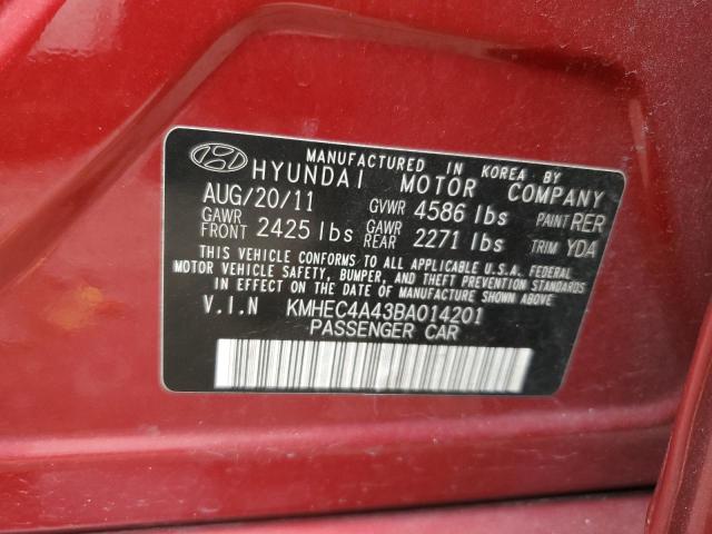 Photo 11 VIN: KMHEC4A43BA014201 - HYUNDAI SONATA 