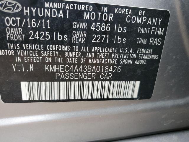 Photo 11 VIN: KMHEC4A43BA018426 - HYUNDAI SONATA 