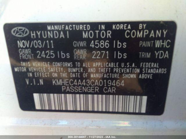 Photo 8 VIN: KMHEC4A43CA019464 - HYUNDAI SONATA HYBRID 