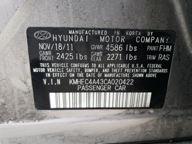 Photo 11 VIN: KMHEC4A43CA020422 - HYUNDAI SONATA HYB 