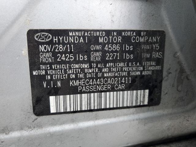 Photo 11 VIN: KMHEC4A43CA021411 - HYUNDAI SONATA HYB 