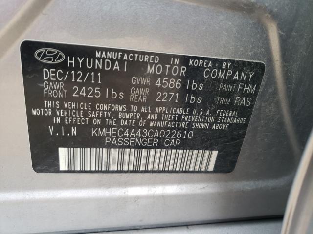 Photo 9 VIN: KMHEC4A43CA022610 - HYUNDAI SONATA HYB 