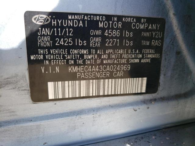 Photo 11 VIN: KMHEC4A43CA024969 - HYUNDAI SONATA HYB 