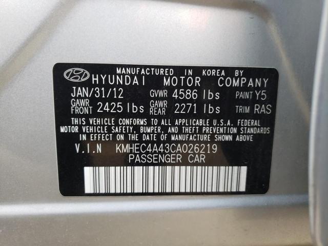 Photo 11 VIN: KMHEC4A43CA026219 - HYUNDAI SONATA HYB 