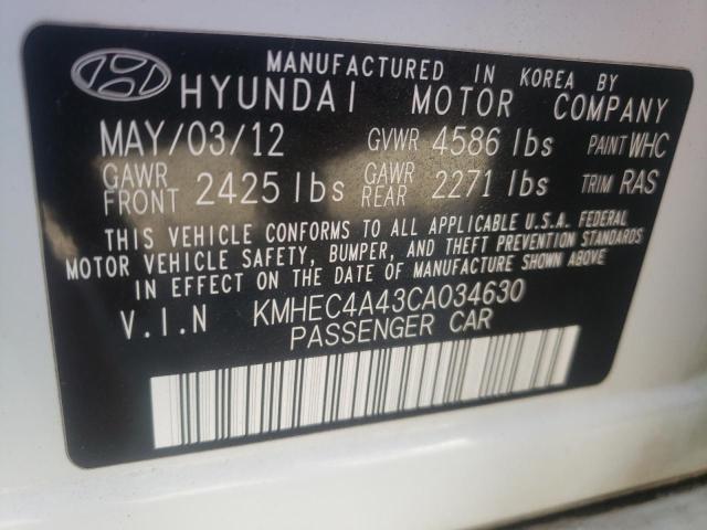 Photo 9 VIN: KMHEC4A43CA034630 - HYUNDAI SONATA HYB 