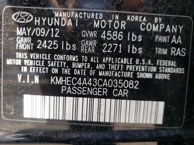 Photo 11 VIN: KMHEC4A43CA035082 - HYUNDAI SONATA HYB 