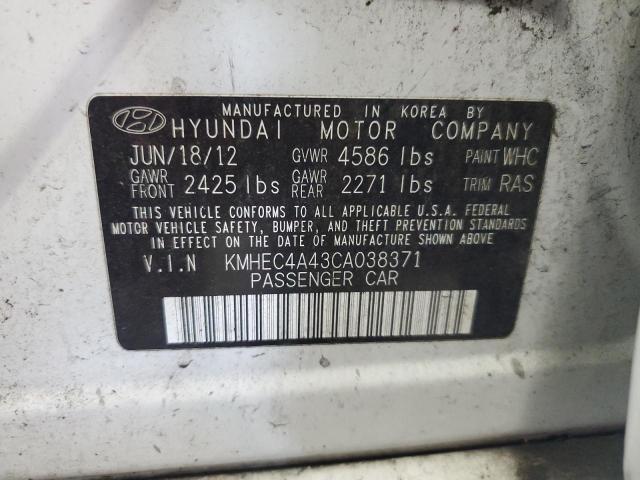 Photo 11 VIN: KMHEC4A43CA038371 - HYUNDAI SONATA 