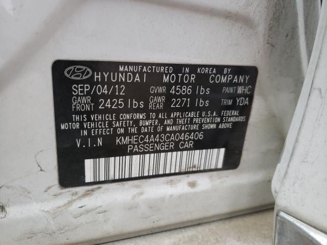 Photo 9 VIN: KMHEC4A43CA046406 - HYUNDAI SONATA HYB 